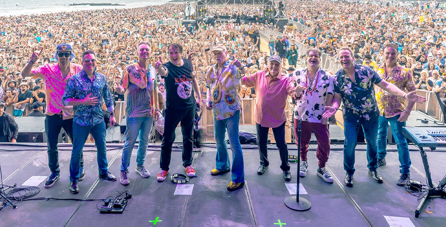 The Beach Boys on stage